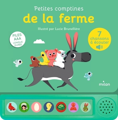 Contes et comptines à écouter - petites comptines de la ferme- livre sonore - dès 1 an - Image principale