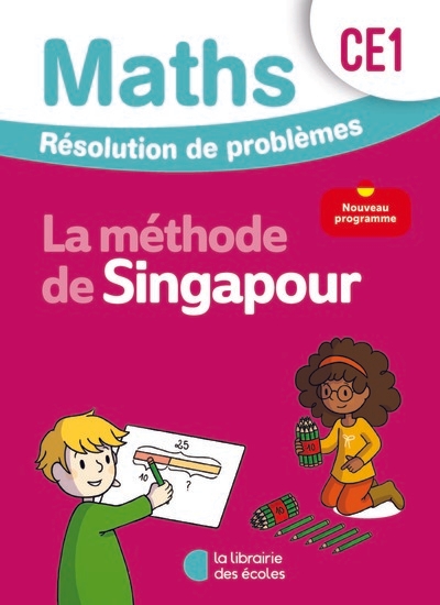 Mathématiques ce1 (2026) - méthode de singapour - résolution de problèmes - cahier d'exercices - Image principale