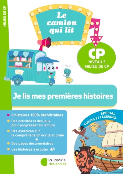 Le camion qui lit - je lis mes premières histoires - cp niveau 2 milieu de cp (2026) - Image principale