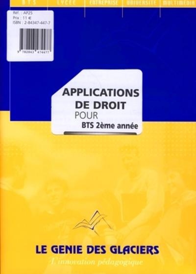 Applications de droit t2 pour bts 2eme annee. la pochette eleve - Image principale