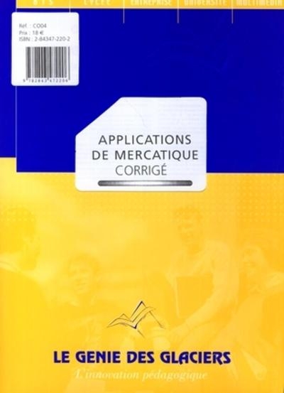 Corrige applications de mercatique. la pochette du professeur - Image principale