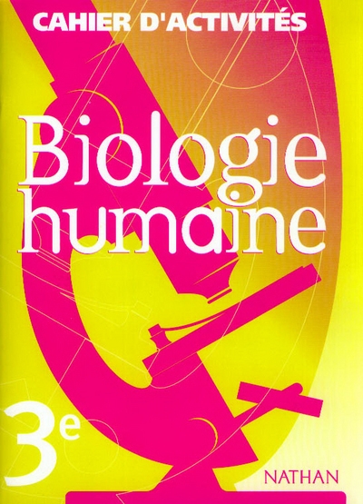 Biologie 3e cahier d'activites - Image principale