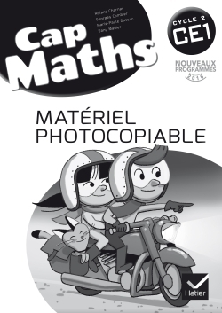 Cap maths ce1 éd. 2016 - matériel photocopiable - Image principale
