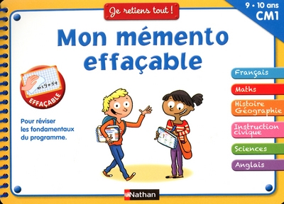 Mon mémento effaçable cm1 - Image principale