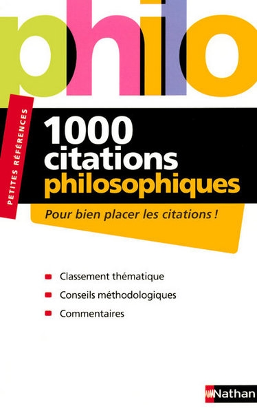 1000 citations philosophiques - pour bien placer les citations - petites references - Image principale