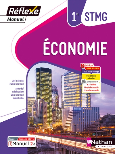 Economie - 1ère stmg (manuel réflexe) livre + licence élève - 2023 - Image principale