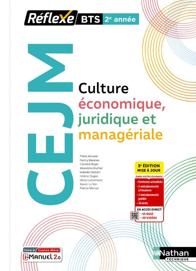 Culture économique juridique et managériale bts 2e année - 2024 - pochette - élève - + imanuel - Image principale