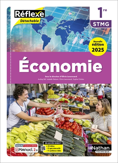 Économie - 1re stmg - coll. réflexe - éd. 2025 - livre + licence - Image principale