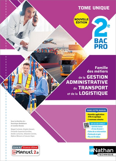 Métiers de la gestion administrative du transport de la logistique 2de bac pro agora-otm-logistique - 2024 - pochette - élève - + imanuel - Image principale