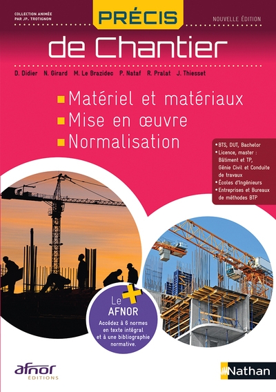 Précis de chantier afnor-nathan livre de l'élève - 2023 - Image principale