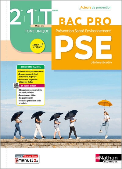 Prévention santé environnement - tome unique - 2de/1re/term bac pro - coll. acteurs de prévention - éd. 2025 - livre + licence - Image principale
