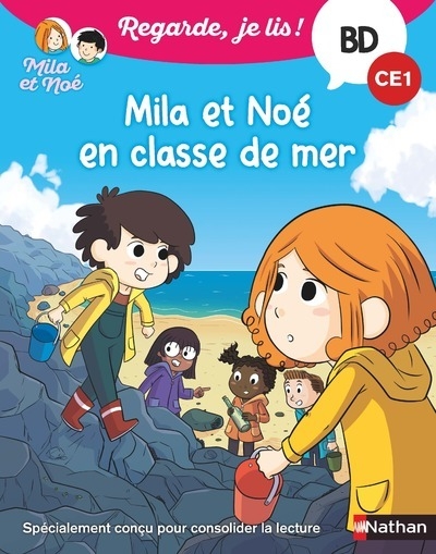 Regarde je lis ! bd mila et noé en classe de mer - Image principale