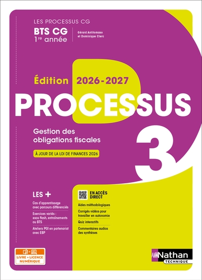 Processus 3 - gestion des obligations fiscales - bts cg 1re année - coll. les processus cg - ed. 2026 - Image principale