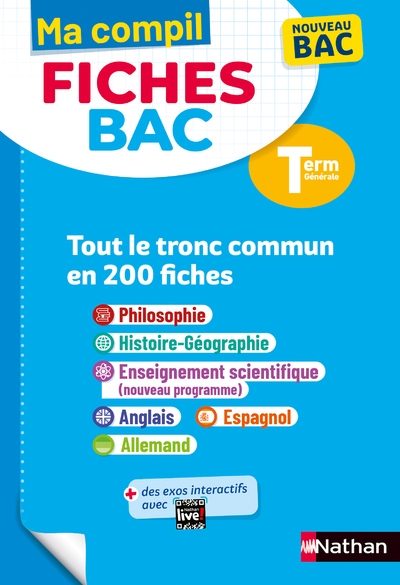 Ma compil fiches bac terminale tronc commun en 200 fiches - Image principale