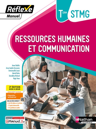 Manuel réflexe - ressources humaines et communication tle stmg bac stmg - 2024 - manuel - élève - + imanuel - Image principale
