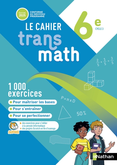 Transmath mathématiques 6e - cahier élève - 2025 - Image principale