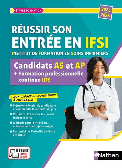 Réussir son entrée en ifsi - candidats as et ap + formation professionnelle continue (fpc) ide - Image principale
