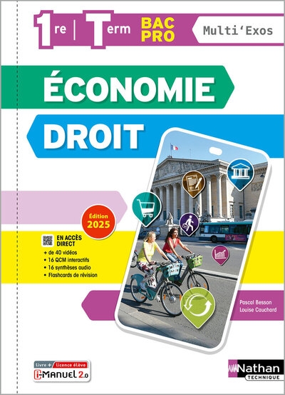 Économie-droit 1re/term bac pro - coll. multi'exos - éd. 2025 - livre + licence - Image principale