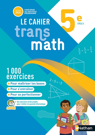 Transmath mathématiques 5e - cahier élève - 2026 - Image principale
