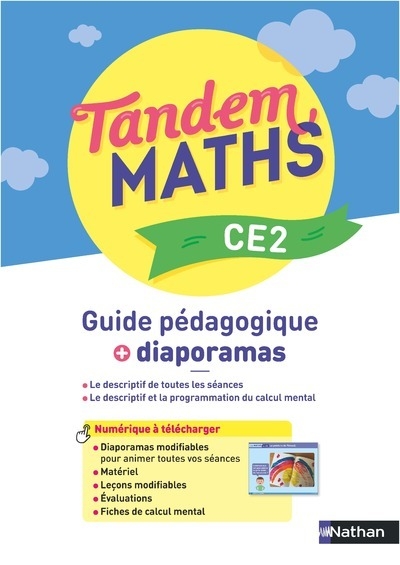 Tandem - maths ce2 - guide pédagogique + diaporamas - Image principale