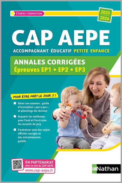 Cap accompagnant éducatif petite enfance (aepe) annales corrigées ep 1 - ep 2 - ep3 2025-2026 - Image principale
