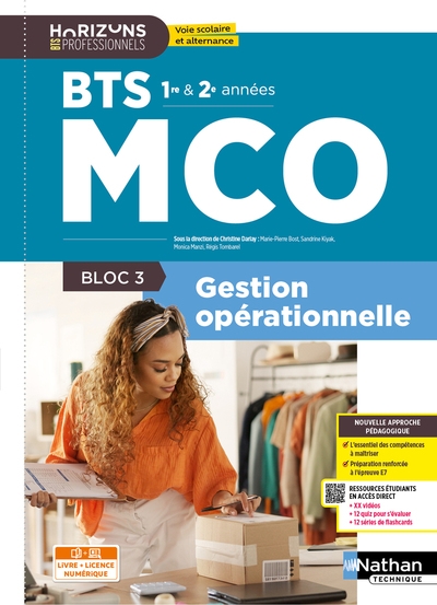 Bloc 3 - gestion opérationnelle - bts mco 1re et 2e années - coll. horizons professionnels bts - ed. 2026 - Image principale