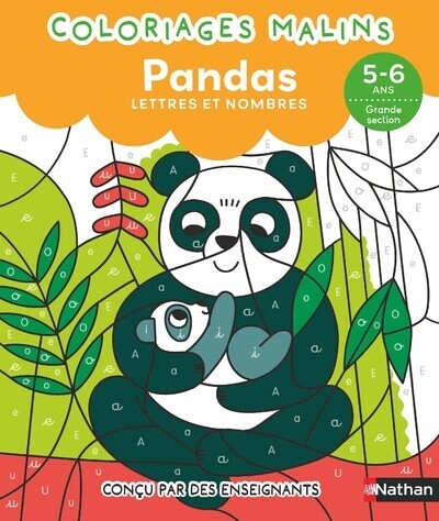 Coloriages malins - pandas lettres et nombres - 5-6 ans gs - Image principale