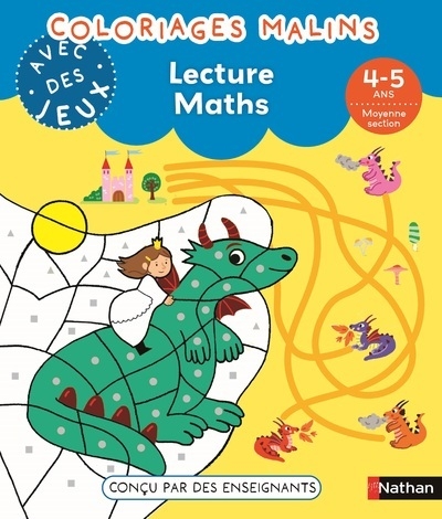 Coloriages malins avec des jeux - lecture maths 4-5 ans ms - Image principale