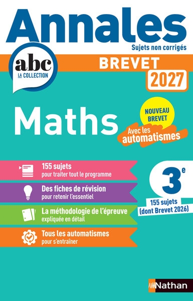 Annales brevet maths 2027 - nc - Image principale