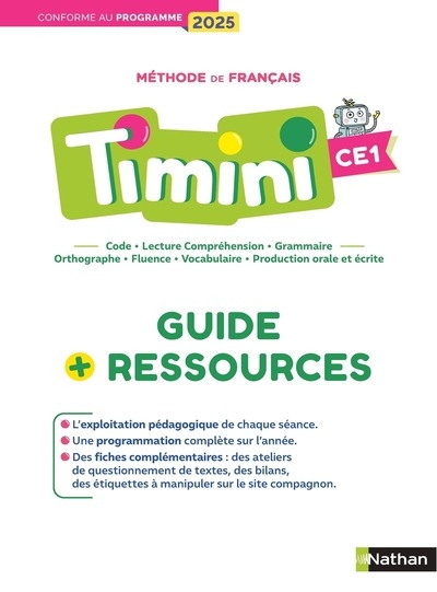 Timini - ce1 - guide pédagogique - Image principale