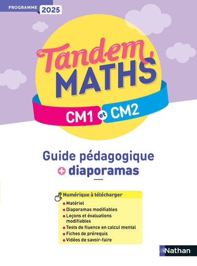 Tandem - maths cm1 cm2 - guide pédagogique - programme 2025 - Image principale