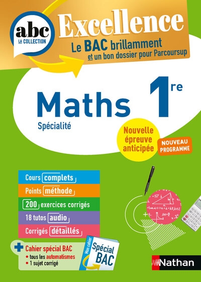 Abc bac excellence maths 1re 2027 - Image principale