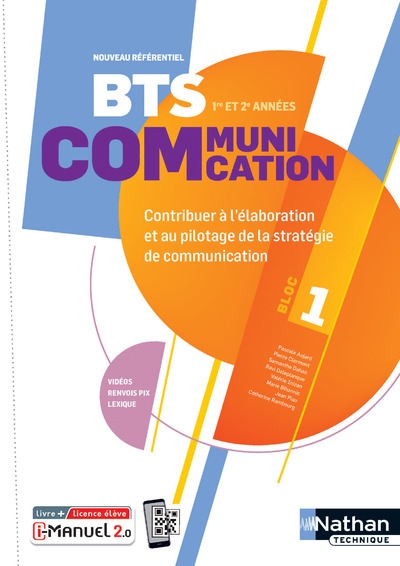 Bts communication - bloc 1 - contribuer à l'élaboration et au pilotage de la stratégie de communication livre + licence élève 2023 - Image principale