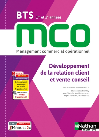 Développement de la relation client et vente conseil - bts 1 et 2 mco - livre + licence élève - 2023 - Image principale