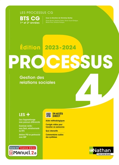 Processus 4 gestion des relations sociales (les processus cg) 1ère et 2ème années - livre + licence élève 2023 - Image principale