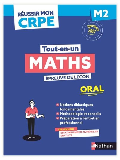 Réussir mon crpe - maths admission concours m2 oral 2027-2028 - Image principale