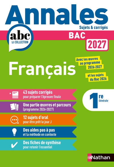 Annales bac français 2027 - Image principale