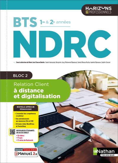 Relation client à distance et digitalisation - bts ndrc 1re et 2e années - éd. 2025 - livre + licence - Image principale