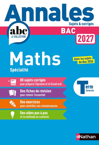 Annales bac maths term. 2027 - corrigé - Image principale