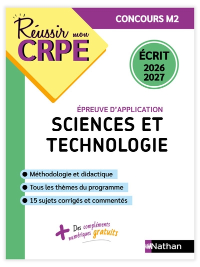 Réussir mon crpe sciences et technologie épreuve d'admissibilité écrit m2 - 2026 2027 - Image principale