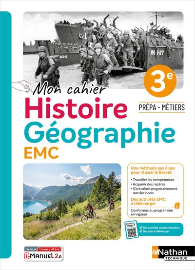 Histoire géographie 3e prépa-métiers - 2024 - cahier - élève - + imanuel - Image principale