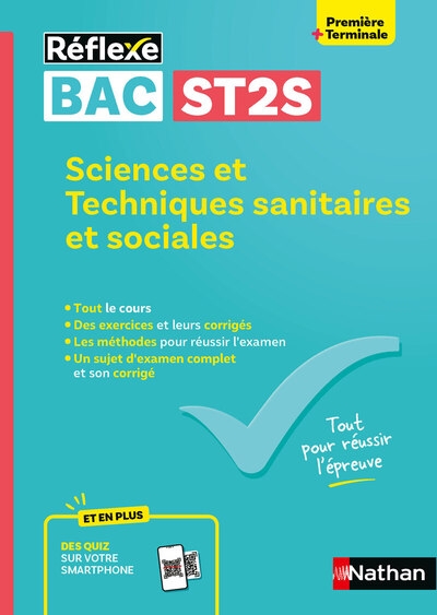 Guide bac st2s - spécialité sciences et techniques sanitaires et sociales 1re/ tle - réflexe n° 8 - Image principale
