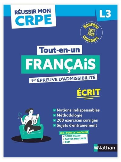 Réussir mon crpe français 1e épreuve d'admissibilité l3 écrit 2027 - Image principale