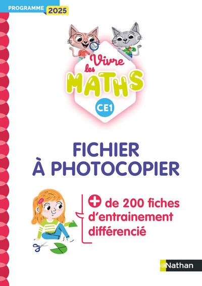 Vivre les maths - ce1 - fichier à photocopier - programme 2025 - Image principale