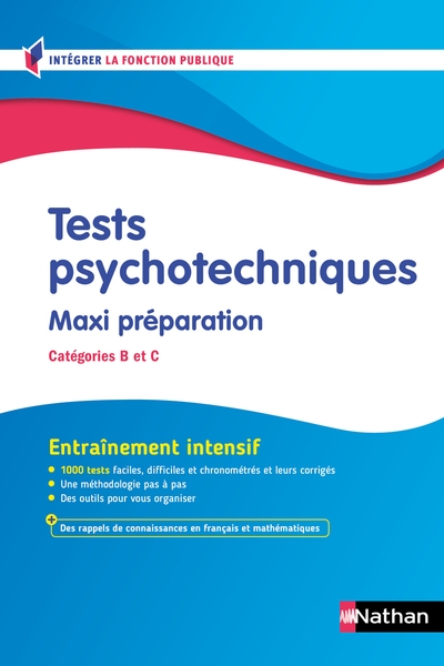 Tests psychotechniques - maxi préparation (concours de catégories b et c) concours 2026-2027 - Image principale