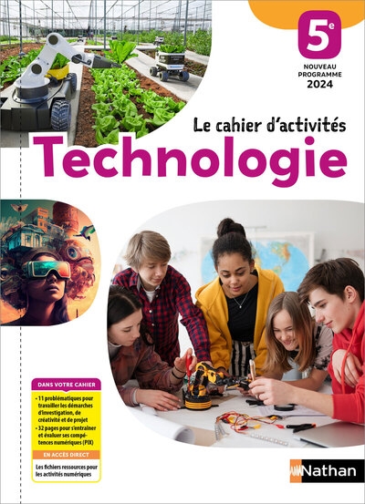 Technologie 5e - 2024 - cahier d'activités - élève - Image principale