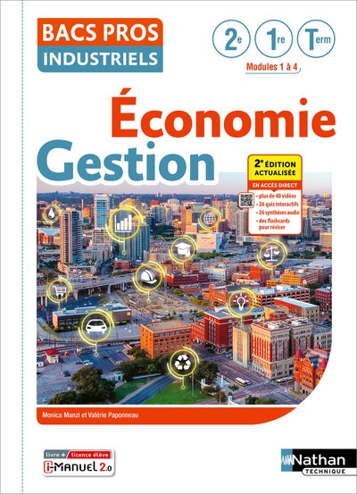 Economie - gestion tome unique 2de/1re/tle bac pro industriels - 2024 - pochette - élève - + imanuel - Image principale