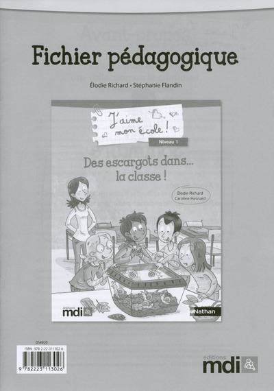 J'aime mon école ! niveau 1 - des escargots dans... la classe ! fichier pédagogique - Image principale