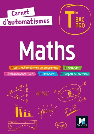 Carnet d'automatismes - maths - tle bac pro - éd. 2022 - livre élève - Image principale