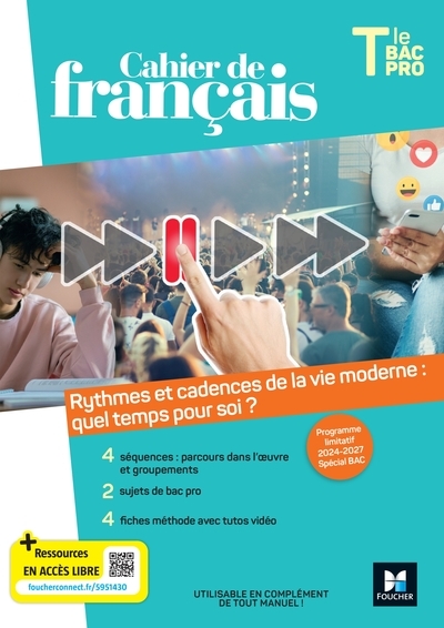 Cahier de français - programme limitatif - tle bac pro - ed. 2024 - livre élève - Image principale